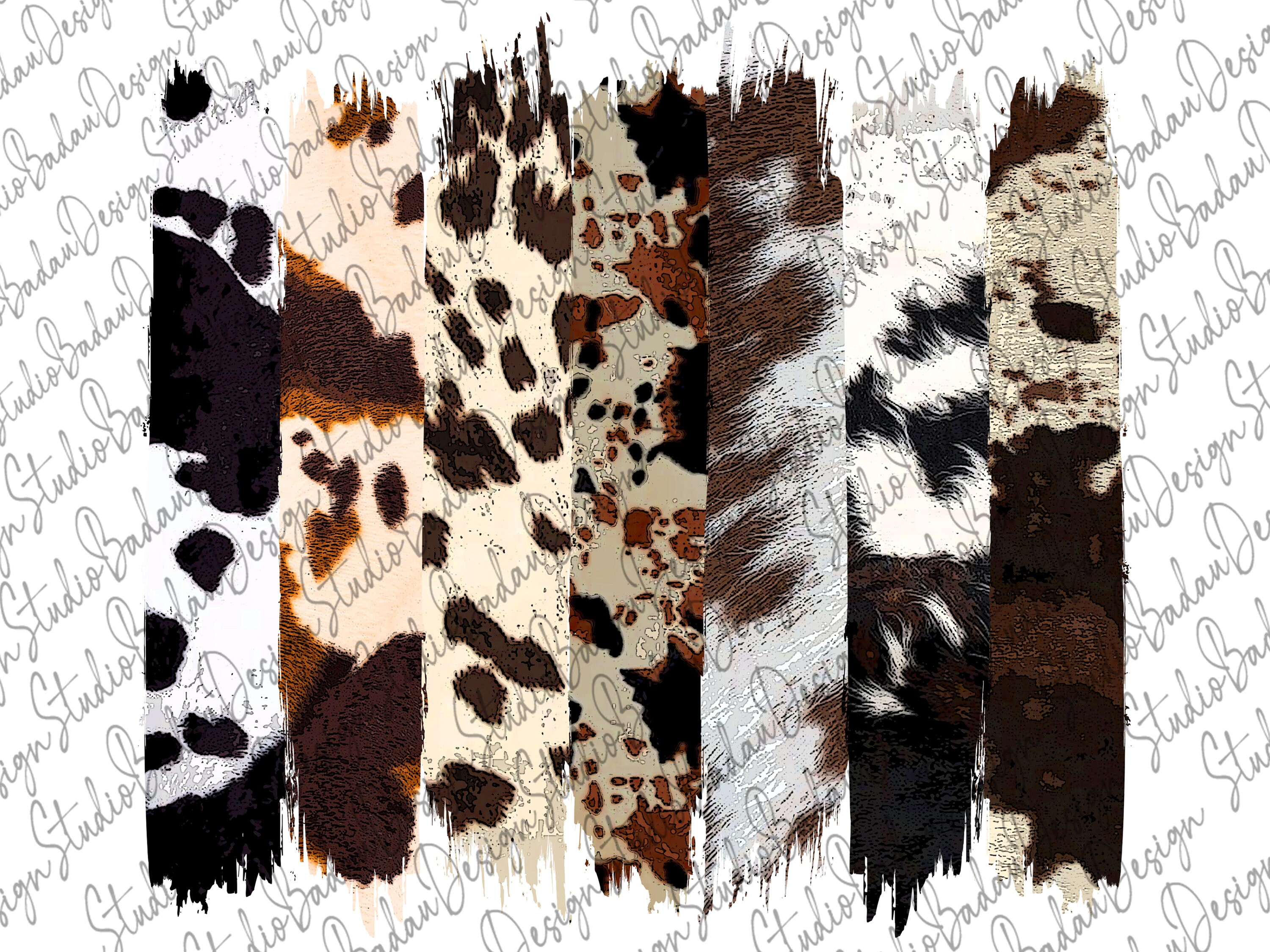 Cowhide Brushstrokes Cowhide Sublimation Design Cow Merry & Etsy