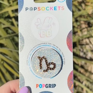Capricorn Popsocket - Astrology Zodiac Phone Grip - Rhinestone Bling