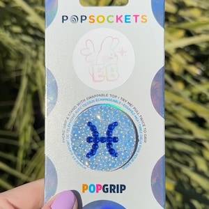 Pisces Popsocket - Astrology Zodiac Phone Grip - Rhinestone Bling