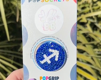 Sagittarius Popsocket - Astrology Zodiac Phone Grip - Rhinestone Bling