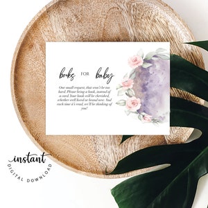 Over de maan baby shower uitnodiging invoegen, maan en sterren uitnodigen, baby's eerste bibliotheek uitnodiging set, boeken voor baby, sjabloon, download