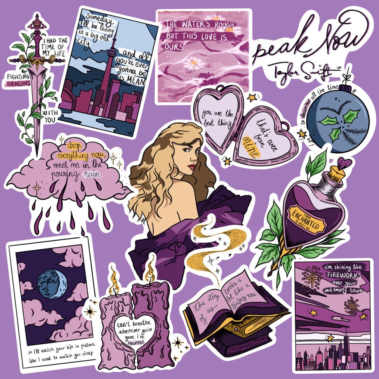 I never thought wed have a last kiss Speak Now - Taylor Swift  Sticker for  Sale by bombalurina