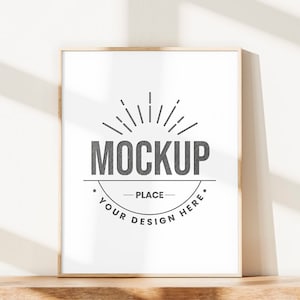 Frame Mockup, 8x10 Frame Mockup, Wood Frame Mockup,  Shadow Overlay Frame Mockup, Art Print Mockup, Poster Mockup, Wall Art Mockup.