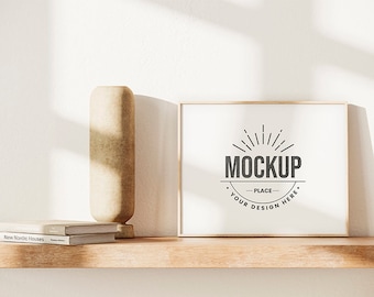 Frame Mockup PSD, Wall Art Mockup, Art Print Mockup, 8x10 Frame Mockup, Wood Frame Mockup,Poster Mockup.