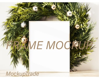 Frame Mockup, Wall Art Mockup, Christmas Mockup, Frame Mockup PSD, 8x10 Frame Mockup, Wood Frame Mockup, Christmas Frame Mockup.