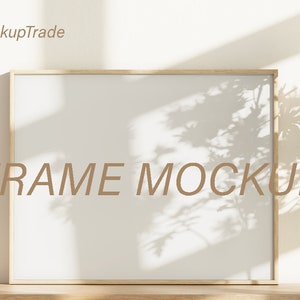 Horizontal Frame Mockup, Landscape Frame Mockup, Wall Art Mockup, Poster Mockup, Art Print mockup, 5x4 Frame Mockup PSD, Farmhouse Mockup
