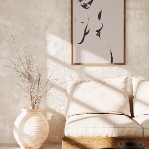 Mock up frame in farmhouse style interior background, Minimalist mockup image 9