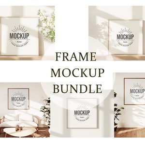 Frame Mockup Bundle, Square Frame Mockup, Bundle Frame Mockup, Wall Art Mockup, Frame Mockup, Interior Mockup, Square Digital Frames.