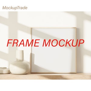 Square Frame Mockup psd, Frame mockup psd, Wall art mockup, Farmhouse frame mockup, Rustic frame mockup, Scandinavian frame mockup.