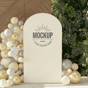 Balloon Mockup, Wedding Backdrop Mockup, Balloon Arch Mock up, Balloon Arch Baby Shower Mockup, Decoration Backdrop Stands Mockup.