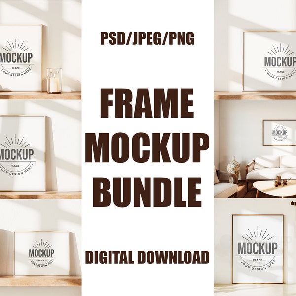 Wood Frame Mockup, Frame Mockup Bundle, Frame Mockup, 8x10 Frame Mockup, Wall Art Mockup, Boho Mockup, Poster Mockup, Landscape Mockup.