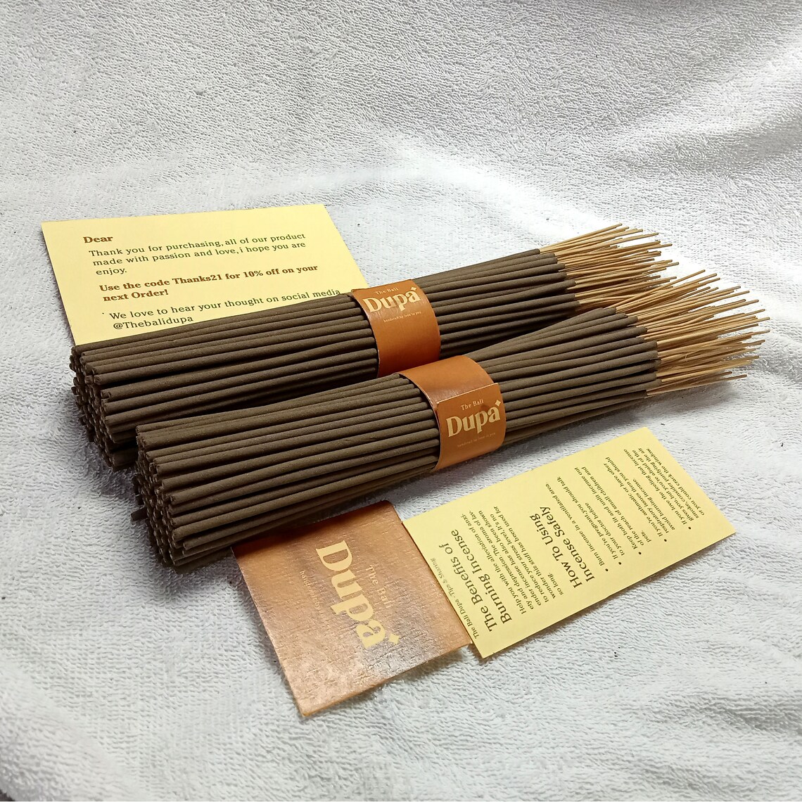 Dark Brown Balinese Unscented Incense raw sticks burner high Etsy