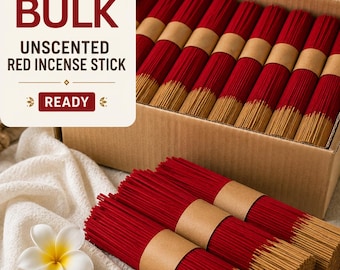 Bulk rode ongeparfumeerde wierookstokjes | Ruwe blanco wierookstokjes voor huismerk, dippen, geuren en groothandel