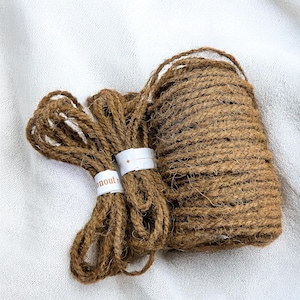 Coconut Rope Natural Jute Twine – Eco-Friendly DIY Craft Rope for Home Décor, Gardening, Handmade Projects & Gift Wrapping