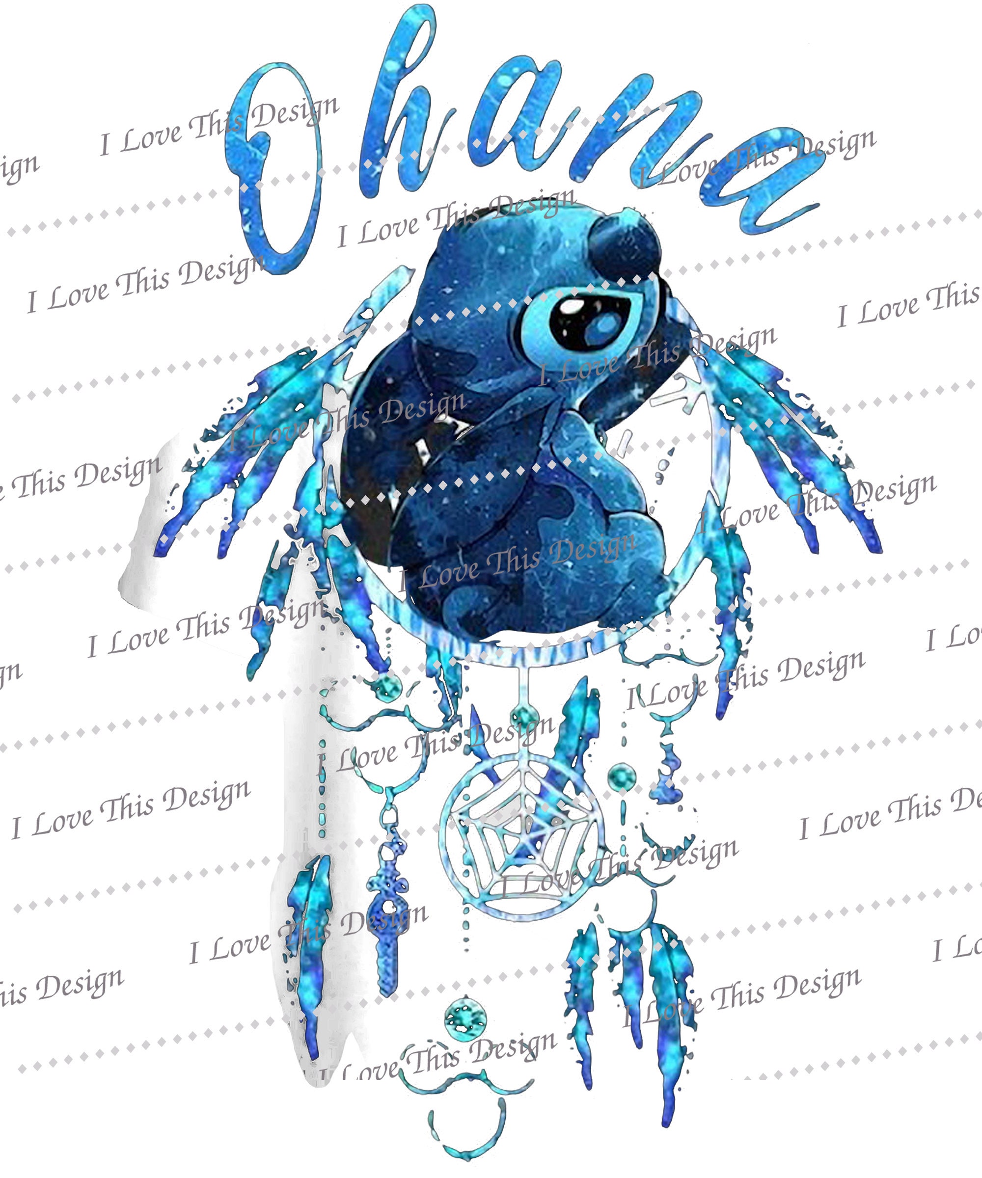 Stitch Dream Catcher Ohana File Stitch Colorful meme PNG Etsy
