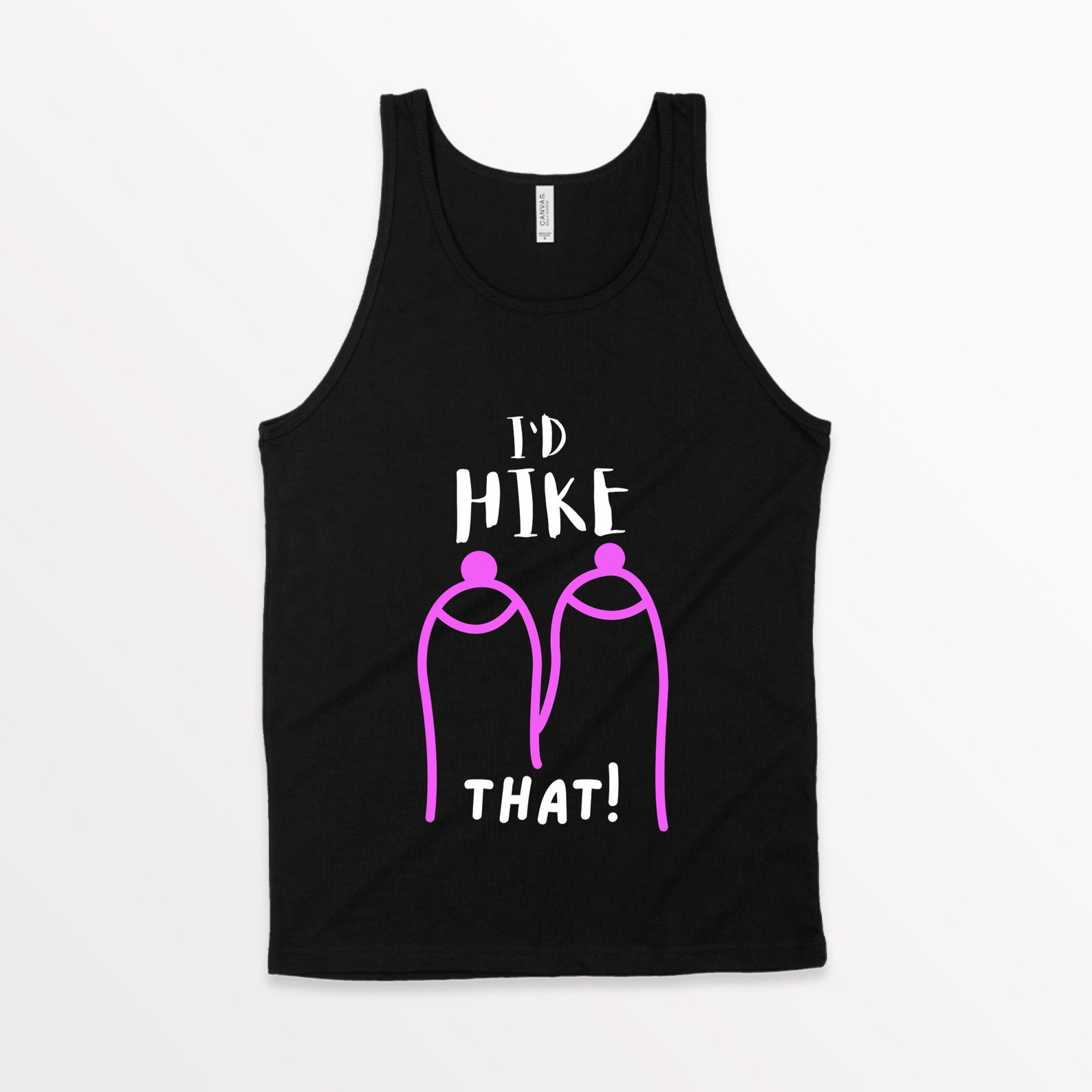 Id Hike That Boobs Tank Top Camping T Shirt I D Hike Etsy