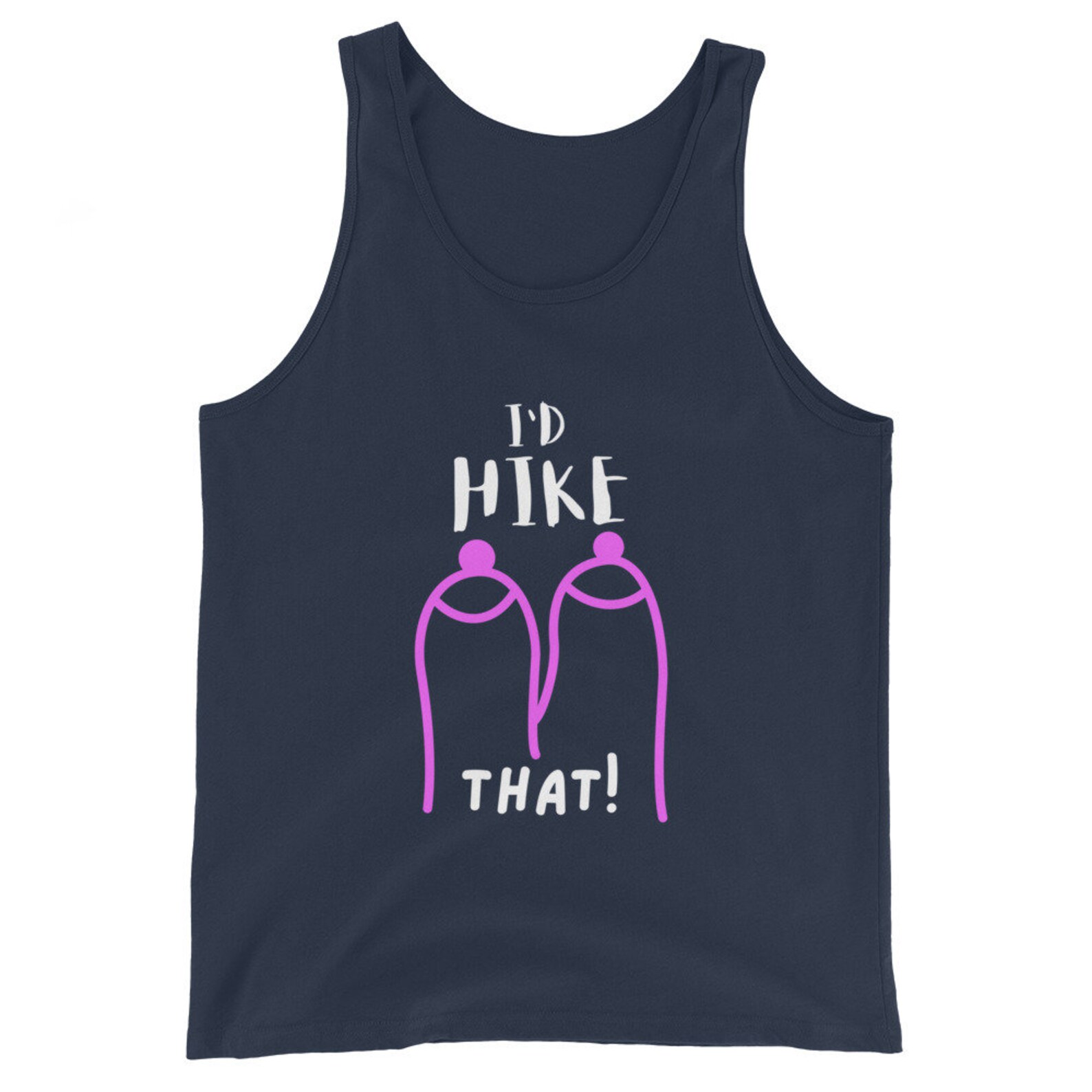 Id Hike That Boobs Tank Top Camping T Shirt I D Hike Etsy