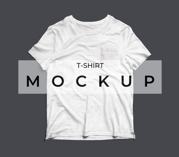 Pocket TShirt Tshirt Mockup Clothing Mockup Tees Mockup | Etsy