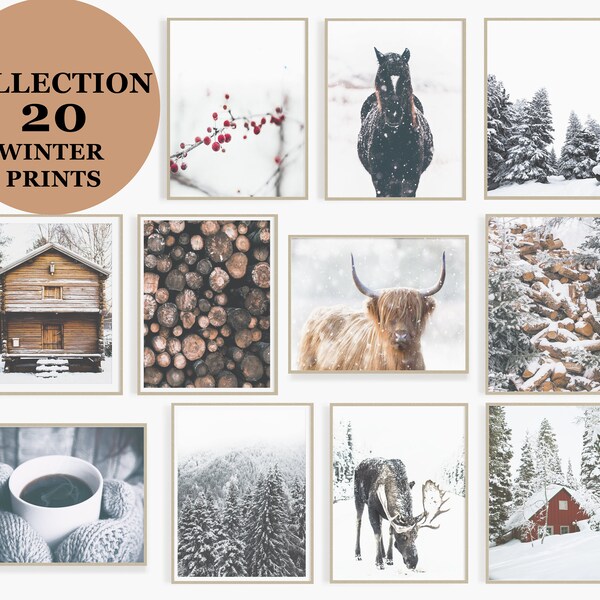 Winter Wall Art Etsy