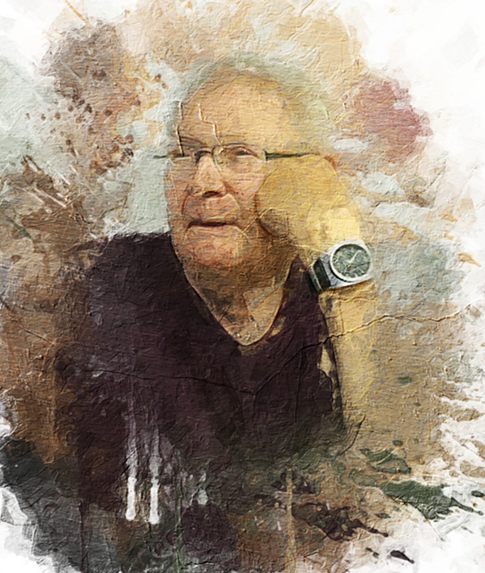 Custom Vintage Painting Art Human Portrait Multicolor Etsy