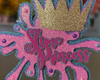 Slime Party, Slime Birthday, Slime Cake Topper, Slime Princess, Slime