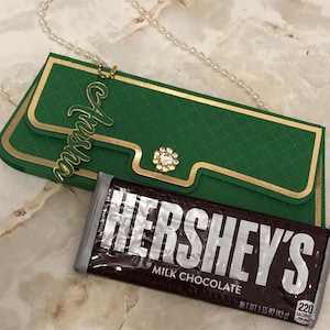 Personalized Candy Purse Favors – Hershey Bar Included – Set of 10 Glam Party Gifts