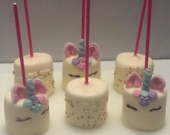 Einhorn Jumbo Marshmallow Pops