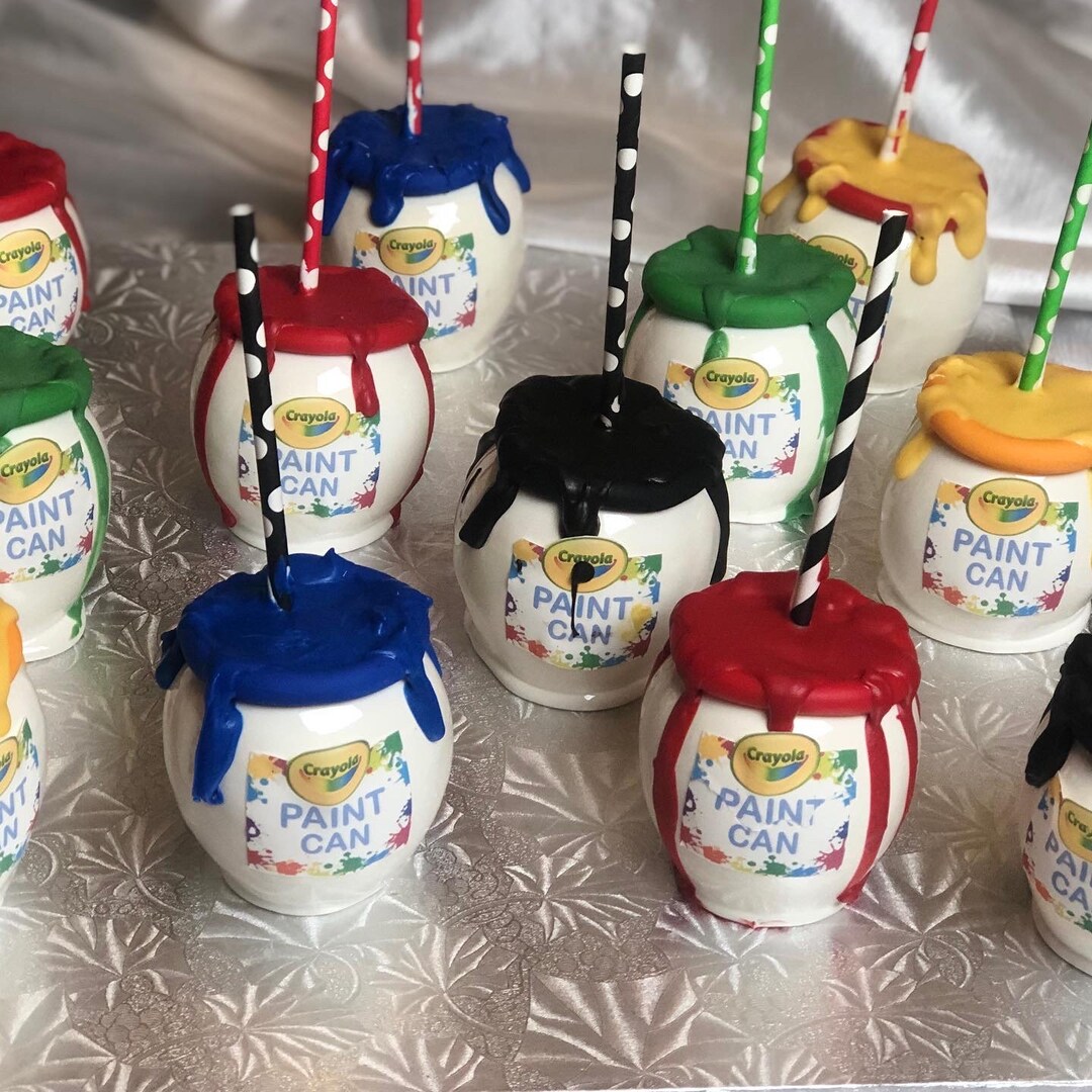 Paint Can Candy Apples Birthday Parties Etsy