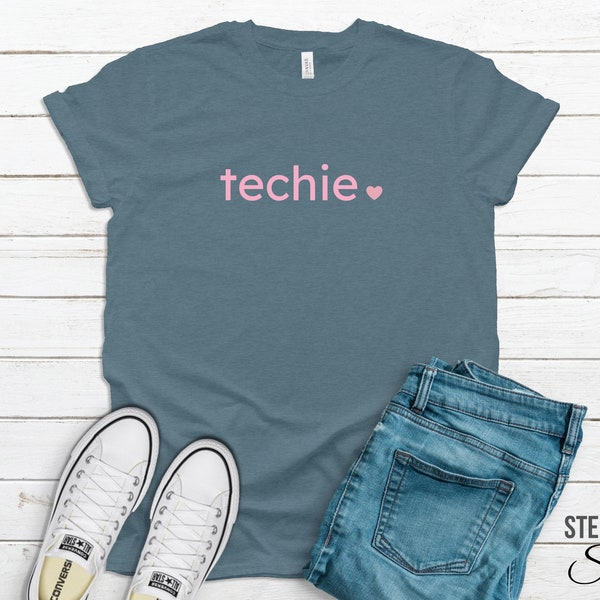 Techie Bella Canvas Unisex Soft Tee - Women in STEM - Girls Love Tech Gift - Women in Tech - Girls Who Code - Women Empowerment - Feminist