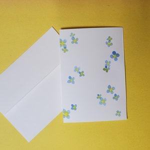 Flores - cartão em branco aquarela pintado à mão