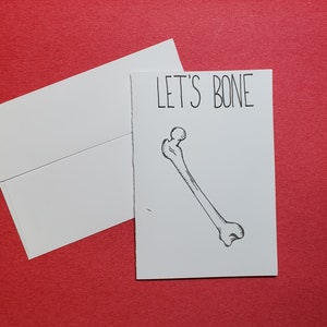 Let es Bone - Handgemalte Aquarell Blanko Karte