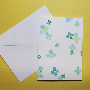 Blumen - Handgemaltes Aquarell Blanko Karte