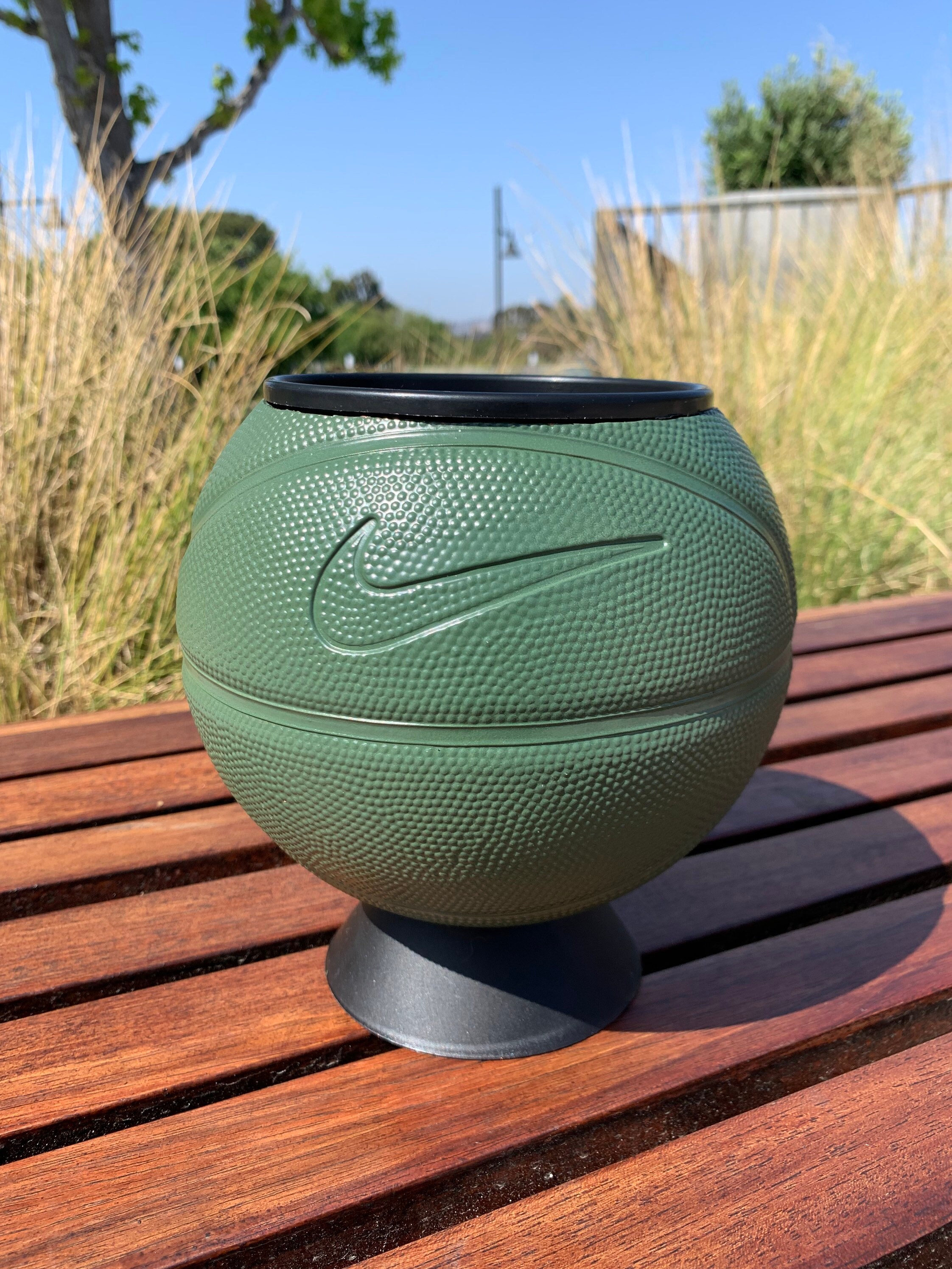 Moss Green mini Basketball Planter Etsy