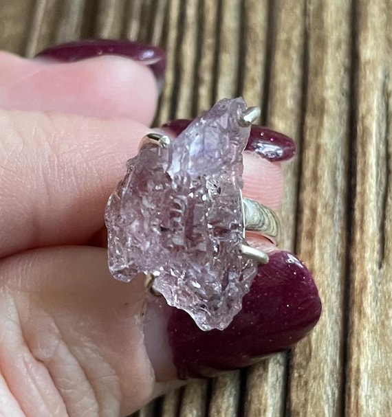 Super Seven Sterling Silver Ring, Size 6, Cacoxenite Gem, Sacred