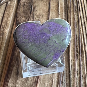 Stitchite & Serpentine Sterling Silver Ring, Size 9, Large Australian Gem, Atlantisite Gemstone, Natural Stone Jewelry, Artisan Piece