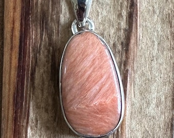 Celestobarite Sterling Silver Pendant, Calcite Barite Teardrop Gem, Natural Gemstone Jewelry