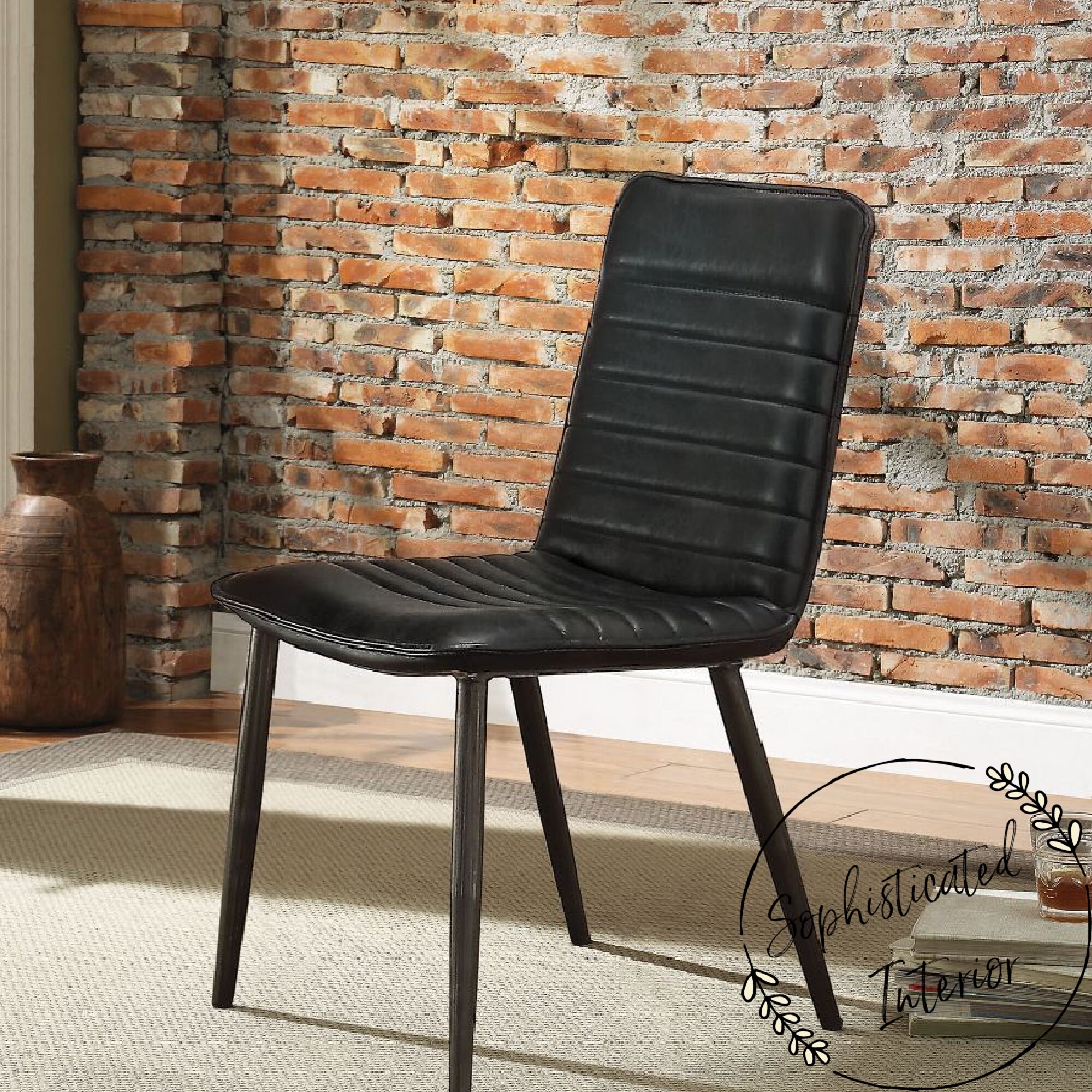 Sillas de comedor de cuero completo | Etsy