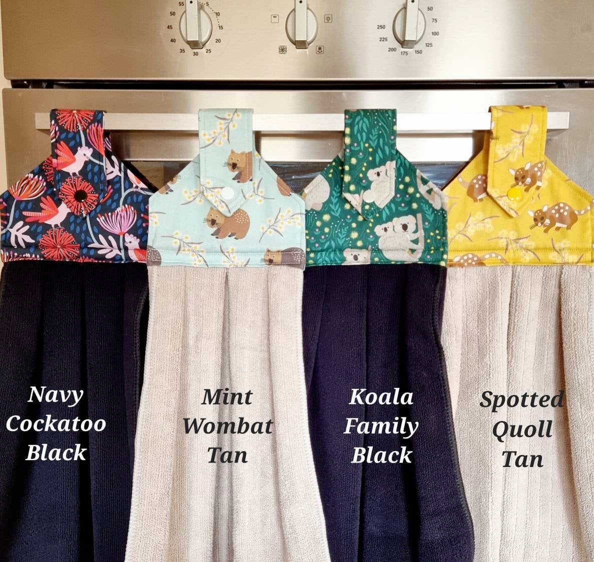 Lirlex Kitchen Hand Towel, Hanging Loop Buttons Towels