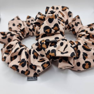 Rose Gold Leopard Scrunchie, Extra Large or Small Size. Cheetah prints scrunchie, XL scrunchie for teens, XXL Scrunchies AUSTRALIA image 6