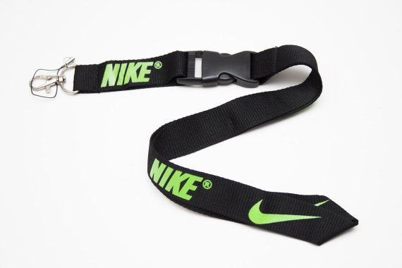 Nike Lanyard w/ Logo Black Neon Nike Cool Keychain Nike | Etsy