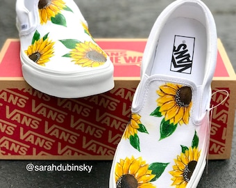 Sunflower vans | Etsy
