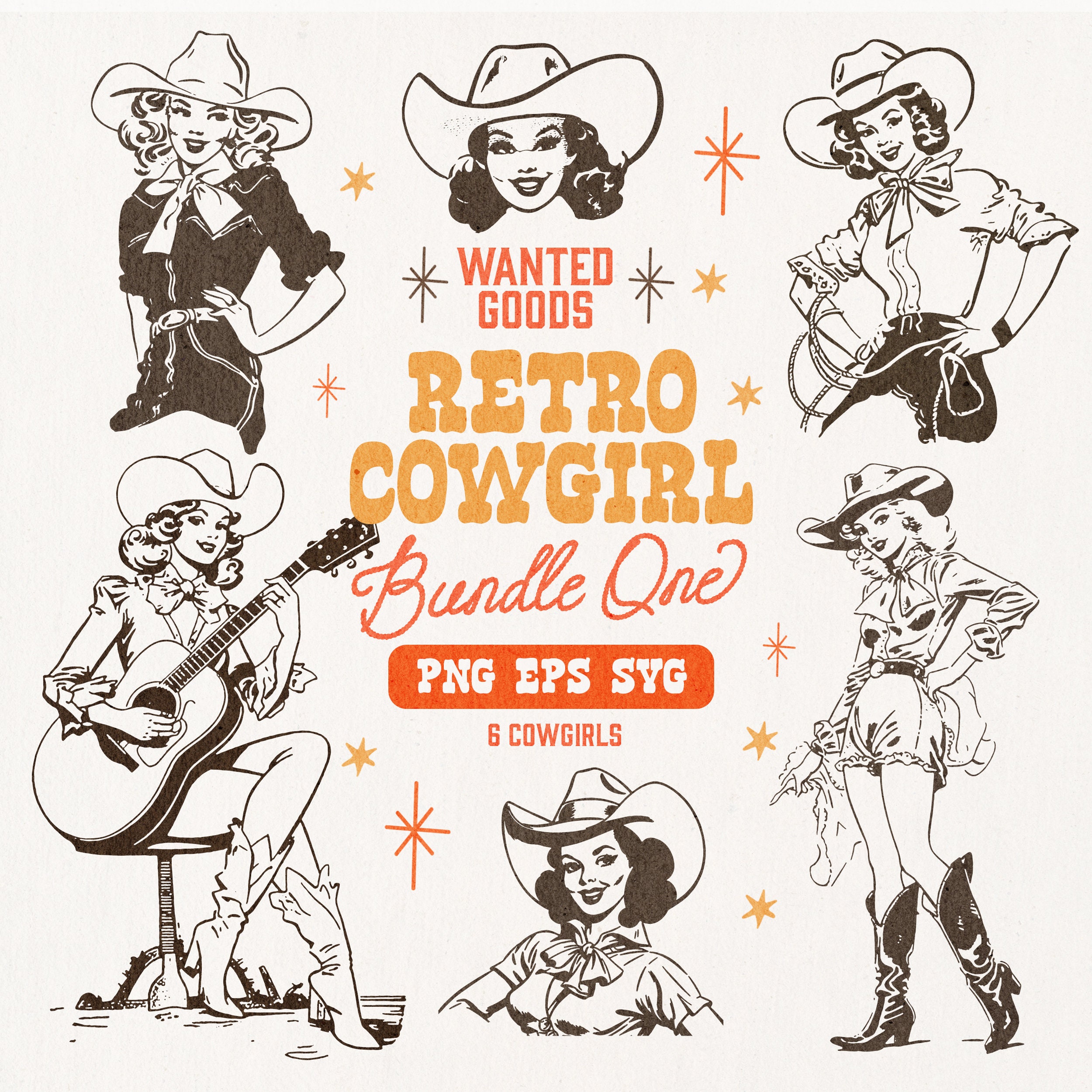 Sketch Book Burlap Cover Vintage Pinup Cowgirls Pink Cowboy