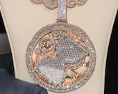 Custom Hourglass Pendant, VVS1 Real Moissanite, Custom Hip