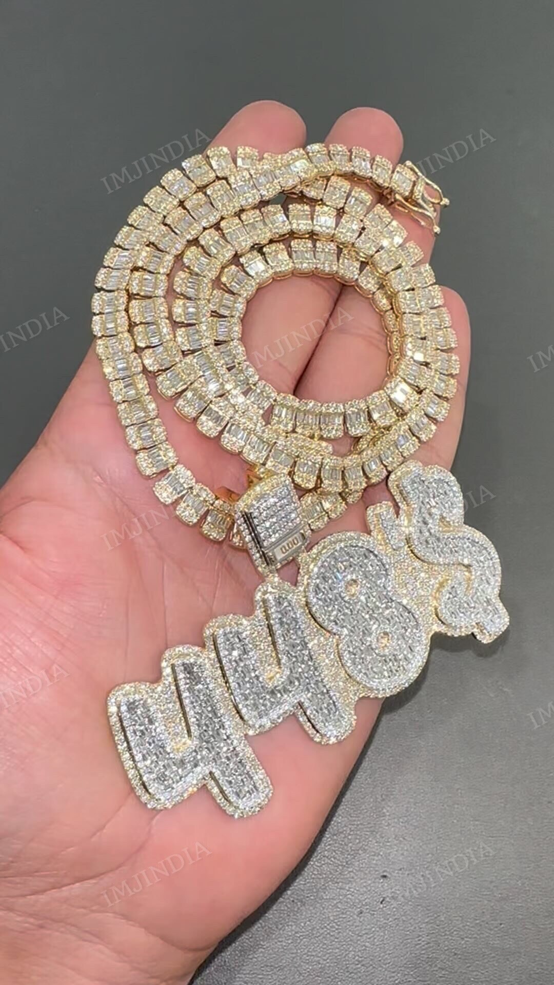 Custom Number Pendant, Iced Out Number Pendant, Hip Hop Pendant for Men ...