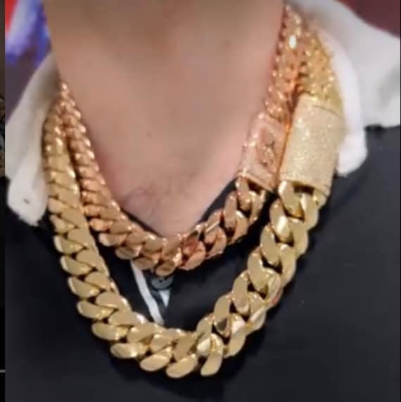 16MM Cuban Chain In VVS1 D Color Moissanite Diamonds, 925 Silver, Miami  Link Cuban Chain For Men, Iced Out Lock, Hip Hop Chains