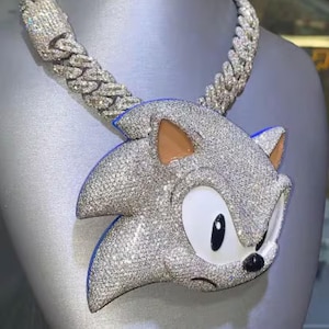 Custom 3D Cartoon Moissanite Diamond Pendant For Men, Iced Out Enamel Pendant, 925 Silver, Hip Hop Pendant