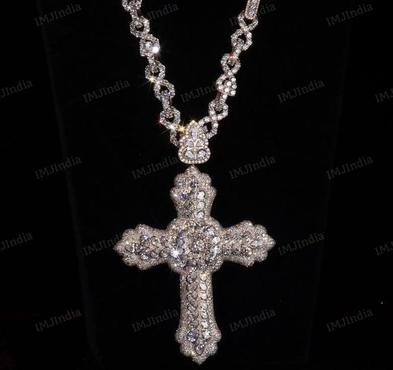 Iced Out Jesus Cross Pendant, Custom Hip Hop Pendant for Men, Hip Hop ...