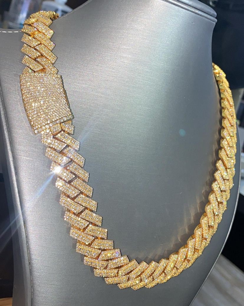 iced out Miami necklace 20ミリ JINAO 20MM Cuban Link Chain Mens Iced Out Miami Cuban Necklace 14K