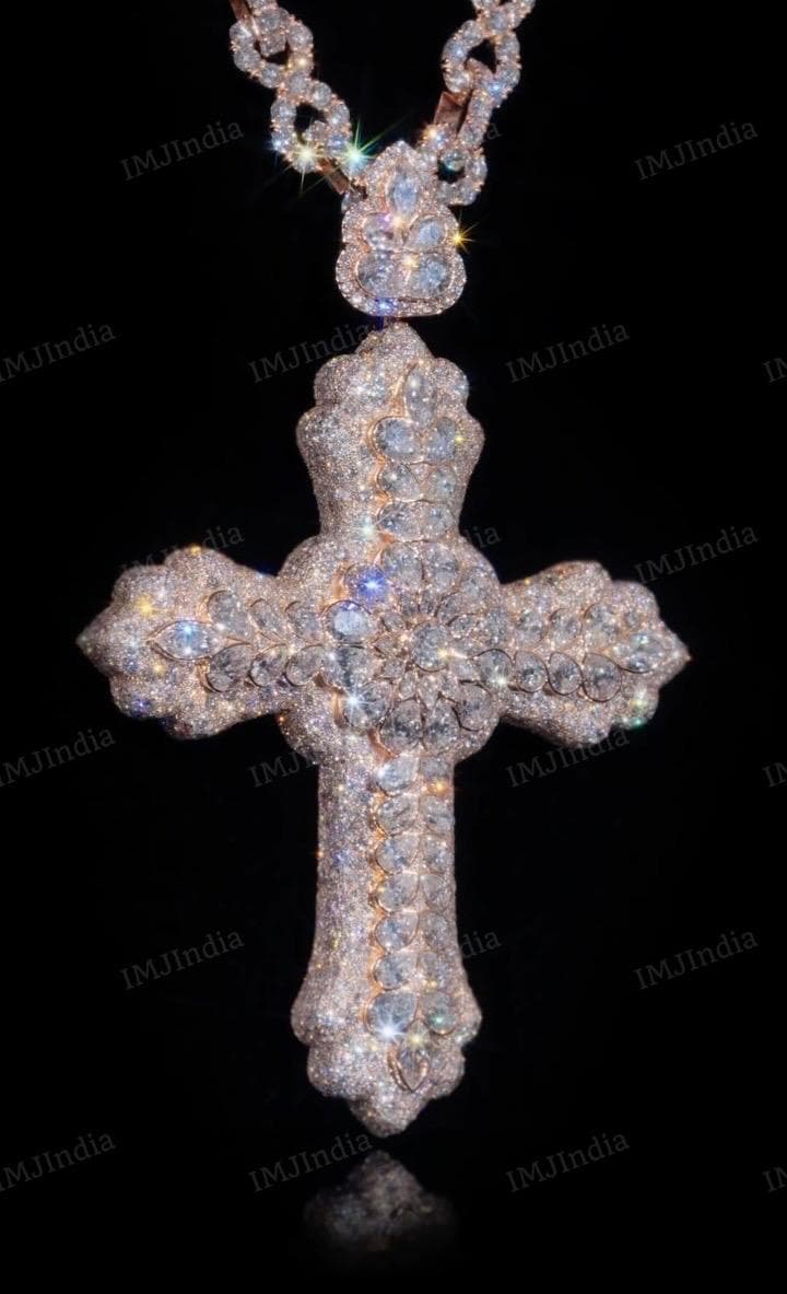 Iced Out Jesus Cross Pendant, Custom Hip Hop Pendant for Men, Hip Hop ...