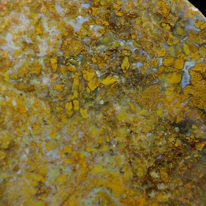 Yellow Moss Jasper Agate Slab, Cut and Polished Turkish Agate Slice, North Ankara Slab, Slice Gemstone Lapidary Materials.